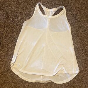 Elegant White Racerback Tank Top